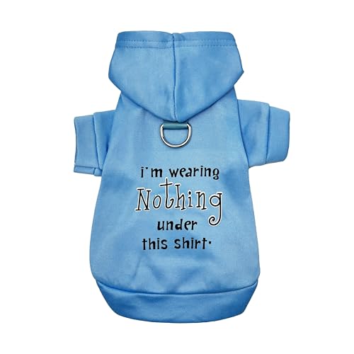 Teumessian Hunde-Kapuzenpullover, Hundekleidung für kleine Hunde, Jungen und Mädchen, Hunde-Kapuzenpullover mit Leinen-Ring, weich und bequem, Blau, Größe 3XL Teumessian Hunde-Kapuzenpullover, Hundekleidung für kleine Hunde, Jungen und Mädchen, Hunde-Kapuzenpullover mit Leinen-Ring, weich und bequem, Blau, Größe 3XL von Teumessian