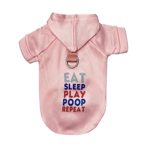 Teumessian Hunde-Kapuzenpullover, Hundekleidung für kleine Hunde, Jungen und Mädchen, Hunde-Kapuzenpullover mit Ring für die Leine, weich und bequem, Rosa, Größe XXL Teumessian Hunde-Kapuzenpullover, Hundekleidung für kleine Hunde, Jungen und Mädchen, Hunde-Kapuzenpullover mit Ring für die Leine, weich und bequem, Rosa, Größe XXL von Teumessian