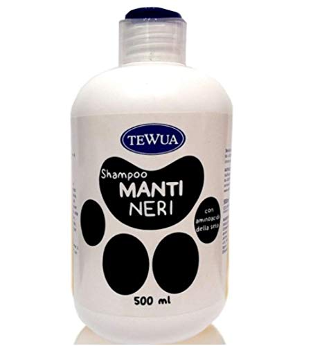 Tewua Shampoo für schwarze und dunkle Haut für Hunde und Katzen mit dunklem Fell, 500 ml von Tewua