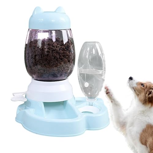 Automatischer Katzenfuttermittel, Hundefutterspender Automatisch | Slow Feeder Cat Food Dispenser Wasserspender - PET-Vorräte, Interaktives Spielzeug des Pushtyps, große Kapazität für kleine mittlere von Tewzafiya
