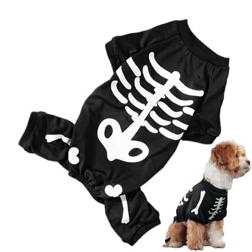 Halloween-Kostüm für Hunde,Halloween-Haustier-Outfit - Leuchtender Skelett-Halloween-Cosplay-Haustier-Overall,Festliches Hunde-Haustier-Outfit für Mottopartys, Alltagskleidung, Spieltermine, Paraden Halloween-Kostüm für Hunde,Halloween-Haustier-Outfit - Leuchtender Skelett-Halloween-Cosplay-Haustier-Overall,Festliches Hunde-Haustier-Outfit für Mottopartys, Alltagskleidung, Spieltermine, Paraden von Tewzafiya