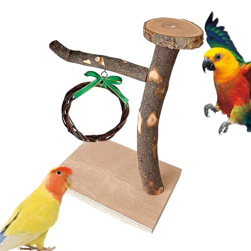 Holz-Sitzstange, Vogel-Stehspielzeug, Spielzeugstab zum im Käfig, Optimiertes Zähneknirschspielzeug für mittelgroße, Wellensittiche, Nymphensittiche, Turteltauben und Sittiche Holz-Sitzstange, Vogel-Stehspielzeug, Spielzeugstab zum im Käfig, Optimiertes Zähneknirschspielzeug für mittelgroße, Wellensittiche, Nymphensittiche, Turteltauben und Sittiche von Tewzafiya