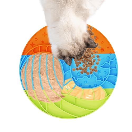 Hundefuttermatte Slow Feeder,Hundefuttermatte Slow Feeder | Haustier-Futtermatte, Leckmatten,3 Farben Leckpad in Walform, langsam fressende Silikon-Futtermatte, Leckmatte für Hunde für Butter, Leckere von Tewzafiya
