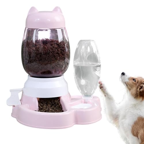 Hundefutterspender automatisch, automatischer Hundefuttermittel, Slow Feeder Cat Food Dispenser Wasserspender, PET-Vorräte, Interaktives Spielzeug des Pushtyps, ße Kapazität für kleine mittlere von Tewzafiya
