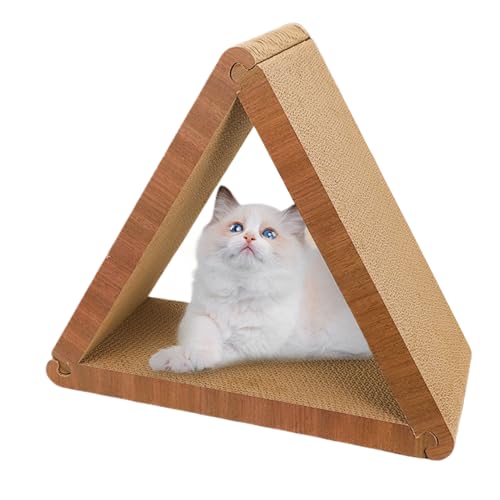 Katzen Kratzbrett - Dreieckige Kratzmatte Für Wohnungskatzen,Aktivitäts-Spielgefährte Zur Geistigen & Körperlichen Förderung Für Alle Katzengrößen Katzen Kratzbrett - Dreieckige Kratzmatte Für Wohnungskatzen,Aktivitäts-Spielgefährte Zur Geistigen & Körperlichen Förderung Für Alle Katzengrößen von Tewzafiya