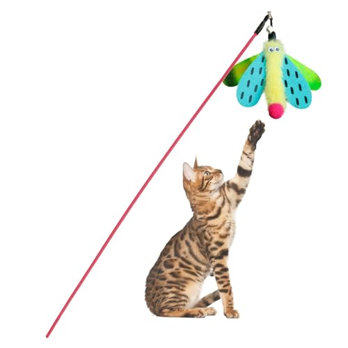 Katzen-Stäbchen, Katzen-Zauberstab-Spielzeug | Katzenspielzeug mit Glocke | Libellen-Katzenstab-Spielzeug, interaktiver Katzen-Teaser-Zauberstab für Katzenkätzchen, die Spaß am Übungsspiel haben Katzen-Stäbchen, Katzen-Zauberstab-Spielzeug | Katzenspielzeug mit Glocke | Libellen-Katzenstab-Spielzeug, interaktiver Katzen-Teaser-Zauberstab für Katzenkätzchen, die Spaß am Übungsspiel haben von Tewzafiya