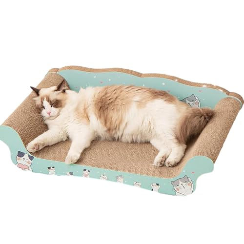 Tewzafiya Katzenkratzsofa, Katzenkratzbett - Katzenkratzbrett - Lounge-Couch, Katzenkratzbett, Möbelschutz für die Schleifkralle von Hauskatzen Tewzafiya Katzenkratzsofa, Katzenkratzbett - Katzenkratzbrett - Lounge-Couch, Katzenkratzbett, Möbelschutz für die Schleifkralle von Hauskatzen von Tewzafiya