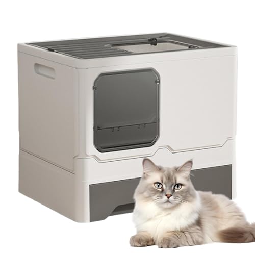 Katzentöpfchen, Katzentoilette - Schubladenartige Katzentoilette,Spritzschutz-Katzentoilette mit Kapuze, leicht zu reinigende Katzentoilette mit Geruchskontrolle für Katzen Katzentöpfchen, Katzentoilette - Schubladenartige Katzentoilette,Spritzschutz-Katzentoilette mit Kapuze, leicht zu reinigende Katzentoilette mit Geruchskontrolle für Katzen von Tewzafiya