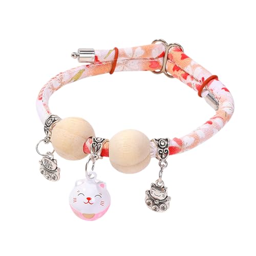 Katzenwelpen Halsband - Kätzchenhalsband Mit Zedernholzperle,Tragbar Den Ganzen Tag Verstellbar Für Spaziergang Reise Training Fotografie Garten von Tewzafiya