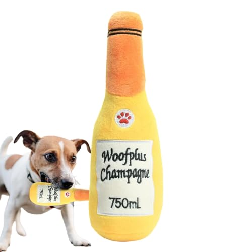 Plüsch-Kauspielzeug für Hunde, Gefülltes Kauspielzeug für Hunde | Simuliertes bierförmiges, bissfestes, quietschendes Plüsch-Hundespielzeug,Ratterndes Kauspielzeug, interaktives Plüsch-Hundespielzeug Plüsch-Kauspielzeug für Hunde, Gefülltes Kauspielzeug für Hunde | Simuliertes bierförmiges, bissfestes, quietschendes Plüsch-Hundespielzeug,Ratterndes Kauspielzeug, interaktives Plüsch-Hundespielzeug von Tewzafiya