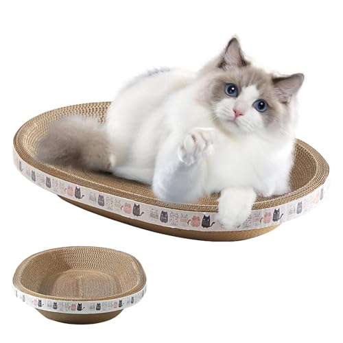 Tewzafiya Katzenkratzer aus Pappe - Ovaler Katzenkratzer mit hoher Dichte für Kratzbäume und Möbel,Katzenmöbel-Kratzbaum für den Innenbereich zum Schlafen von Katzen im Innenbereich Tewzafiya Katzenkratzer aus Pappe - Ovaler Katzenkratzer mit hoher Dichte für Kratzbäume und Möbel,Katzenmöbel-Kratzbaum für den Innenbereich zum Schlafen von Katzen im Innenbereich von Tewzafiya