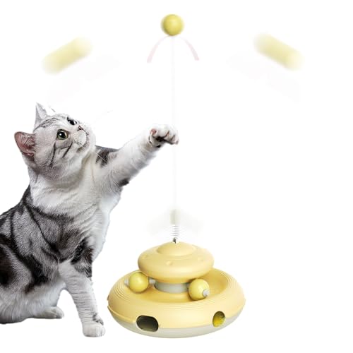 Tewzafiya Rotierende Katzen Teaser, interaktive Katzenstabspielzeug | Buntes Kätzchen -Übungsspielzeug - Tragbares Trainingsspiel, lustiger Haustieranergrenze Ball für Innentiere Tewzafiya Rotierende Katzen Teaser, interaktive Katzenstabspielzeug | Buntes Kätzchen -Übungsspielzeug - Tragbares Trainingsspiel, lustiger Haustieranergrenze Ball für Innentiere von Tewzafiya