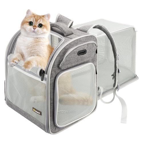 Texsens Innovativer Reisender Bubble Rucksack Pet Carrier für Katzen und Hunde, Katzenrucksack mit verbessertem erweiterbarem Zeltbett für mehr Platz Texsens Innovativer Reisender Bubble Rucksack Pet Carrier für Katzen und Hunde, Katzenrucksack mit verbessertem erweiterbarem Zeltbett für mehr Platz von Texsens