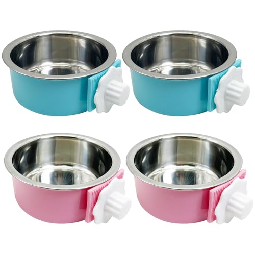 Tfwadmx Hundenapf für Katzen, abnehmbar, Edelstahl, Futter- und Wasser-Futterstation zum Aufhängen, Käfig, mit Reinigungsset für Haustiere, Welpen, Vögel, Ratten, Meerschweinchen, Frettchen, Tfwadmx Hundenapf für Katzen, abnehmbar, Edelstahl, Futter- und Wasser-Futterstation zum Aufhängen, Käfig, mit Reinigungsset für Haustiere, Welpen, Vögel, Ratten, Meerschweinchen, Frettchen, von Tfwadmx