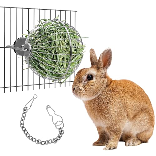 Tfwadmx Kaninchen Heu-Futterstation Gras Spielen Heuball Kauspielzeug Edelstahl Futter und Gras Rahmen Schalen Kleintiere Heukrippe Spender mit Halterung für Hamster Rennmäuse Chinchillas Tfwadmx Kaninchen Heu-Futterstation Gras Spielen Heuball Kauspielzeug Edelstahl Futter und Gras Rahmen Schalen Kleintiere Heukrippe Spender mit Halterung für Hamster Rennmäuse Chinchillas von Tfwadmx