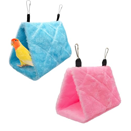 Vogelzelt, Plüsch-Hängematte, hängend, warmes Nest, 16,3 x 13,9 x 12,9 cm, Käfig, Papageien, Kuschelbett, Hütte, Versteck, Höhle für Eklektus, Sittiche, Kakadu, Nymphensittiche, Sittiche, Sittiche von Tfwadmx