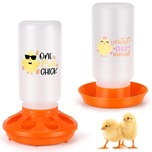 Tgeyd Küken Feeder und Waterer Kit - Hühnerstall Zubehör für Babyküken - 1L Automatischer Hühnerfutterspender und Tränke Set | Entenfutterstation | Wachtelfutterstation - Kükenbrut-Starter-Kit Tgeyd Küken Feeder und Waterer Kit - Hühnerstall Zubehör für Babyküken - 1L Automatischer Hühnerfutterspender und Tränke Set | Entenfutterstation | Wachtelfutterstation - Kükenbrut-Starter-Kit von Tgeyd
