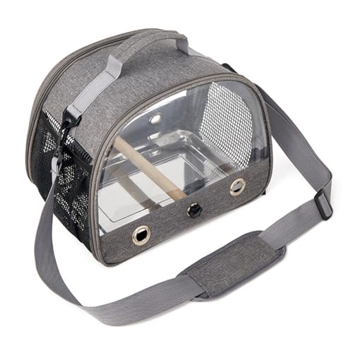 Thaookte Vogelreisetasche mit Stehstange und Edelstahl-Tablett, tragbarer Vogelreisetasche, leicht, atmungsaktiv, Papageienkäfig, für Papageien, Sittiche, Kleintiere für Reisen, Wandern, Camping Thaookte Vogelreisetasche mit Stehstange und Edelstahl-Tablett, tragbarer Vogelreisetasche, leicht, atmungsaktiv, Papageienkäfig, für Papageien, Sittiche, Kleintiere für Reisen, Wandern, Camping von Thaookte