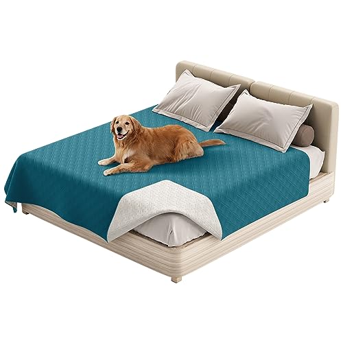 Thdsubb Haustier-Bettdecke wasserdichte Hundedecken Waschbar Haustier Urinbeständige Haustierdecke Für Couchbett (100 * 130cm,Blau Grün) von Thdsubb