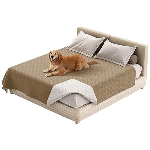 Thdsubb Haustier-Bettdecke wasserdichte Hundedecken Waschbar Haustier Urinbeständige Haustierdecke Für Couchbett (100 * 130cm,Graubraun) von Thdsubb