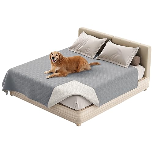 Thdsubb Haustier-Bettdecke wasserdichte Hundedecken Waschbar Haustier Urinbeständige Haustierdecke Für Couchbett (100 * 130cm,Hellgrau) von Thdsubb