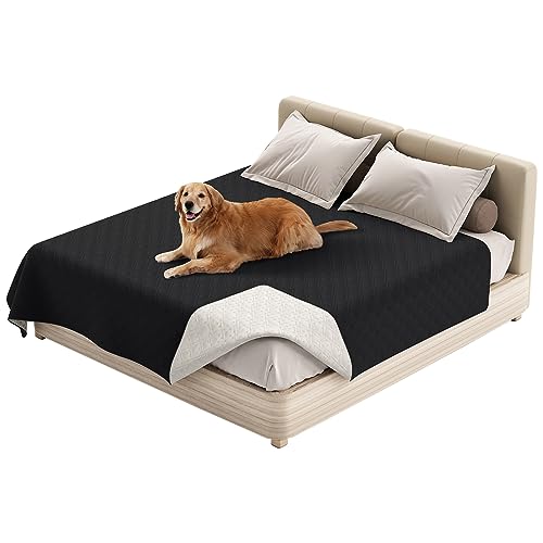 Thdsubb Haustier-Bettdecke wasserdichte Hundedecken Waschbar Haustier Urinbeständige Haustierdecke Für Couchbett (100 * 130cm,Schwarz) von Thdsubb