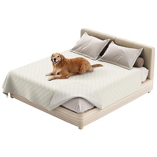 Thdsubb Haustier-Bettdecke wasserdichte Hundedecken Waschbar Haustier Urinbeständige Haustierdecke Für Couchbett (100 * 130cm,Weiß) von Thdsubb