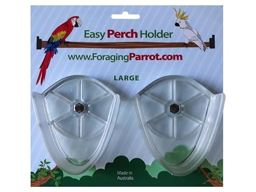 Easy Barch Holder - Große Vogelsitzstange Halter für Papageienkäfige, sicherer Vogelsitzständer aus Naturholz von The Aviator