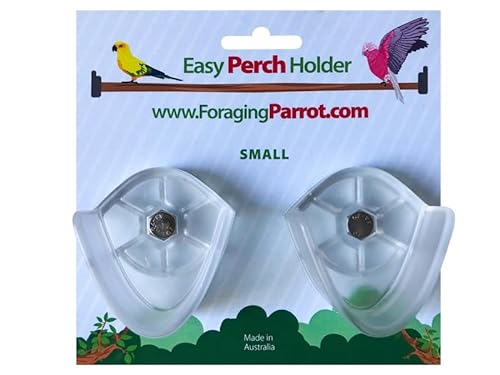 Easy Perch Holder – Klein | Vogelsitzstange Halter für Papageienkäfige sichere Vogelstange aus Naturholz (klein) von The Aviator