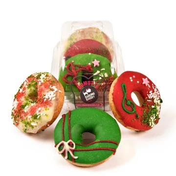 Yappy Woofmas Domuttz - Weihnachts-Hundeleckerli Geschenkbox, 3 x 70g Festliche Doggy Donuts - Hunde Adventskalender Alternative, Hund Weihnachtsstrumpf Stuffer, für Hunde von The Barking Bakery Yappy Woofmas Domuttz - Weihnachts-Hundeleckerli Geschenkbox, 3 x 70g Festliche Doggy Donuts - Hunde Adventskalender Alternative, Hund Weihnachtsstrumpf Stuffer, für Hunde von The Barking Bakery von The Barking Bakery