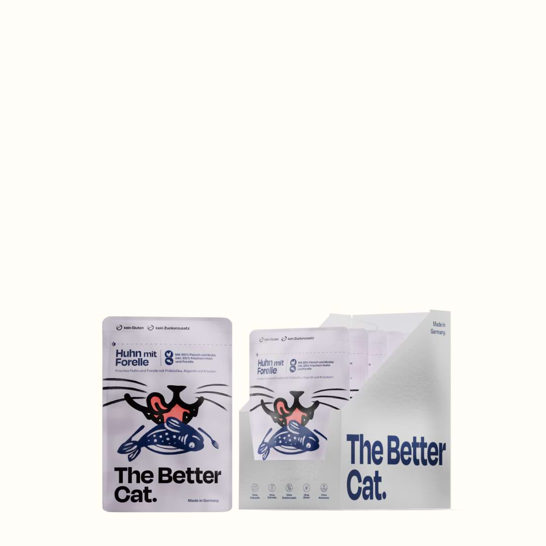 595g Nassfutter Huhn & Forelle - 95% Fleischanteil & ohne Getreide von The Better Cat 595g Nassfutter Huhn & Forelle - 95% Fleischanteil & ohne Getreide von The Better Cat von The Better Cat