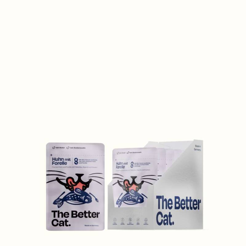 595g Nassfutter Huhn & Forelle - 95% Fleischanteil & ohne Getreide von The Better Cat 595g Nassfutter Huhn & Forelle - 95% Fleischanteil & ohne Getreide von The Better Cat von The Better Cat