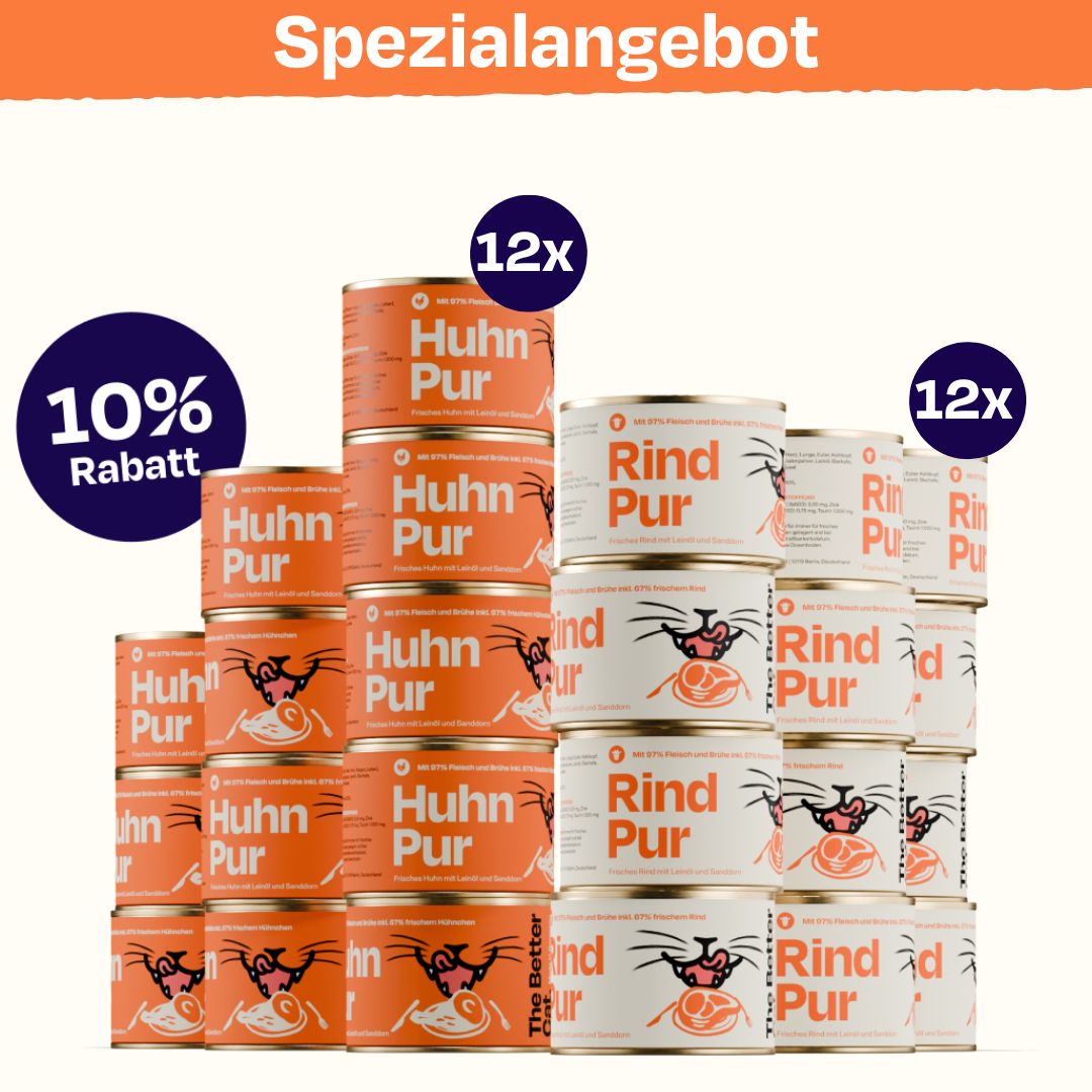 Katzen-Nassfutter Volumenpaket, 24x200g – Hoher Fleischanteil, getreidefrei, unterstützt Verdauung und Immunsystem, von The Better Cat Katzen-Nassfutter Volumenpaket, 24x200g – Hoher Fleischanteil, getreidefrei, unterstützt Verdauung und Immunsystem, von The Better Cat von The Better Cat