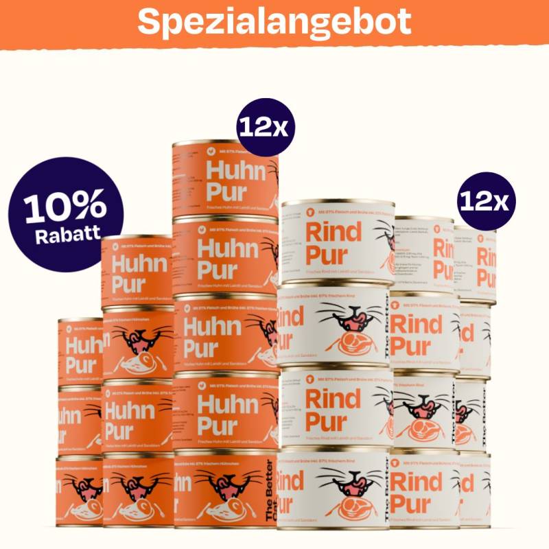 Katzen-Nassfutter Volumenpaket, 24x200g – Hoher Fleischanteil, getreidefrei, unterstützt Verdauung und Immunsystem, von The Better Cat Katzen-Nassfutter Volumenpaket, 24x200g – Hoher Fleischanteil, getreidefrei, unterstützt Verdauung und Immunsystem, von The Better Cat von The Better Cat