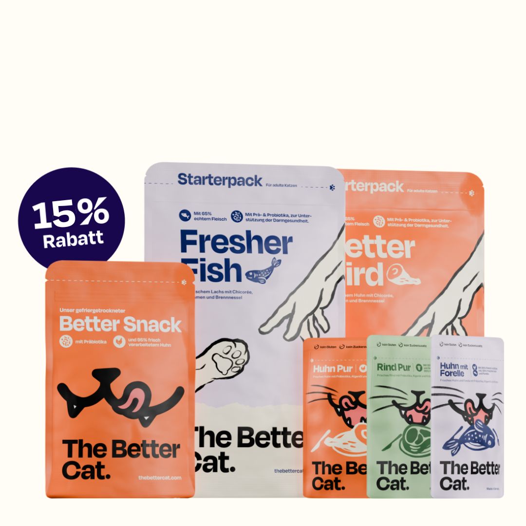 Maxi Fleisch-Probierpaket für Katzen - The Better Cat Maxi Fleisch-Probierpaket für Katzen - The Better Cat von The Better Cat