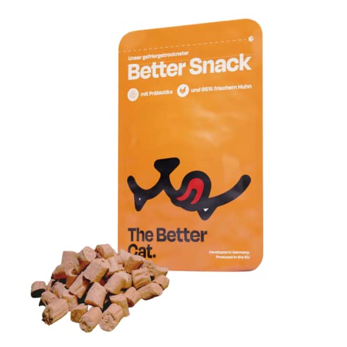 The Better Cat - Gefriergetrocknete Katzen Leckerlies 50g | 95% schmackhaftes Huhn (Monoprotein) mit Präbiotika, ohne Getreide, ohne Zucker, ohne Füllstoffe | Super Premium Snack für Katzen von The Better Cat