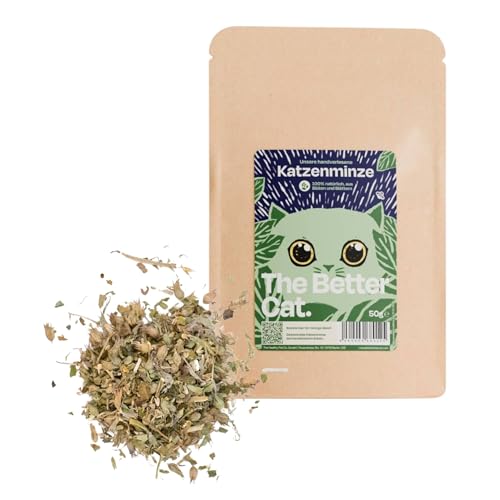 The Better Cat Katzenminze, 30g, Natürliches Beruhigungsmittel und Spielzeug für Katzen, Getrocknete Pflanzen, Blüten und Blätter, perfekt in Kissen The Better Cat Katzenminze, 30g, Natürliches Beruhigungsmittel und Spielzeug für Katzen, Getrocknete Pflanzen, Blüten und Blätter, perfekt in Kissen von The Better Cat
