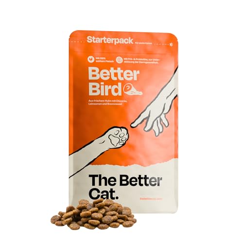 The Better Cat Super Premium Trockenfutter für Katzen | Getreidefreies Katzenfutter Trocken | Hoher Fleischanteil | Ohne Zucker | Mit Probiotika (300g, Huhn) von The Better Cat