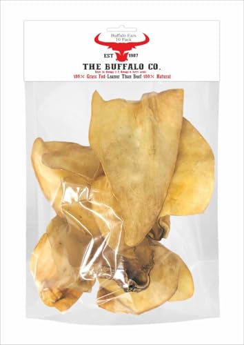 Buffalo Ears, 10 Ohren pro Packung, großartiger, langlebiger Hundeleckerli, nur 3 % Fett Buffalo Ears, 10 Ohren pro Packung, großartiger, langlebiger Hundeleckerli, nur 3 % Fett von The Buffalo Co.