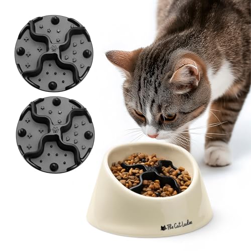 The Cat Ladies Slow Feeder - Gesunder Futternapf mit zwei Silikoneinsätzen - Helfen Sie Haustieren langsamer zu fressen - Kontrollieren Sie das Fresstempo für eine bessere Verdauung - Futternäpfe Set The Cat Ladies Slow Feeder - Gesunder Futternapf mit zwei Silikoneinsätzen - Helfen Sie Haustieren langsamer zu fressen - Kontrollieren Sie das Fresstempo für eine bessere Verdauung - Futternäpfe Set von The Cat Ladies