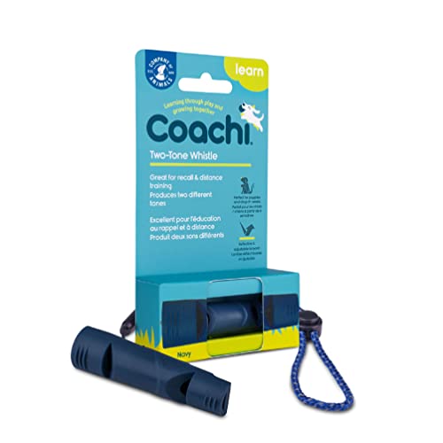 Coachi Doppelton-Pfeife, Training von 2 Hunden, verschiedene Kommandos üben, robustes Material, verstellbares reflektierendes Trageband, Rückruftraining, leicht & kompakt, Hunde- und Welpentraining Coachi Doppelton-Pfeife, Training von 2 Hunden, verschiedene Kommandos üben, robustes Material, verstellbares reflektierendes Trageband, Rückruftraining, leicht & kompakt, Hunde- und Welpentraining von Company of Animals