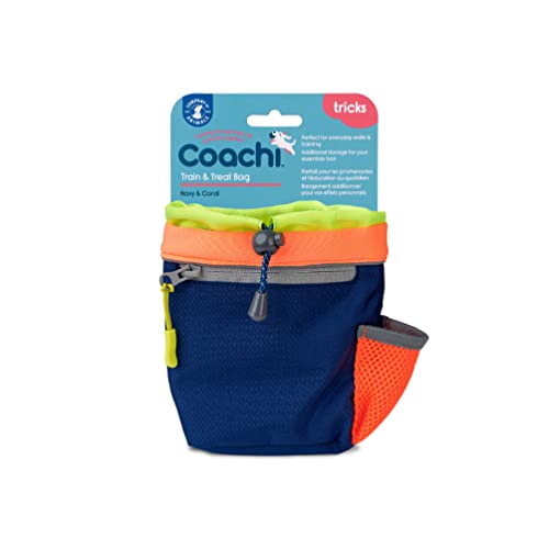 Coachi Train & Treat Bag, Beutel, geräumiges Leckerli-Fach, Reißverschlussfach, Kordelverschluss, sichere Befestigung an Gürtel, Hosenbund oder Tasche. Zum Gassigehen & Hundetraining. von Company of Animals