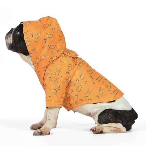 The Dodo Rainy Days bedruckter Regenmantel für Hunde, Orange, Größe L, wasserabweisender Hunde-Regenmantel mit Klettverschluss, leicht zu reinigendes PVC-Material The Dodo Rainy Days bedruckter Regenmantel für Hunde, Orange, Größe L, wasserabweisender Hunde-Regenmantel mit Klettverschluss, leicht zu reinigendes PVC-Material von The Dodo