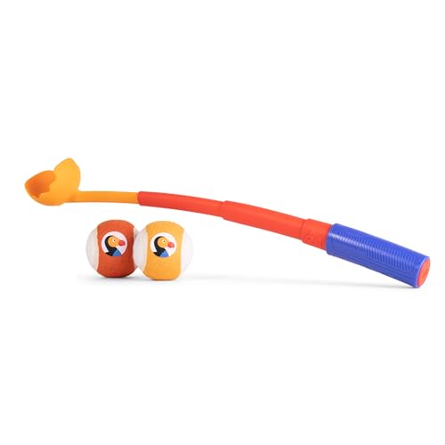The Dodo Teleskop-Ballwerfer für Hunde mit 2 Tennisbällen, zusammenklappbares Apportier-Hundespielzeug, 22,9 cm Gesamtlänge; Hundeballwerfer in Blau, Orange, Gelb, tragbar The Dodo Teleskop-Ballwerfer für Hunde mit 2 Tennisbällen, zusammenklappbares Apportier-Hundespielzeug, 22,9 cm Gesamtlänge; Hundeballwerfer in Blau, Orange, Gelb, tragbar von The Dodo