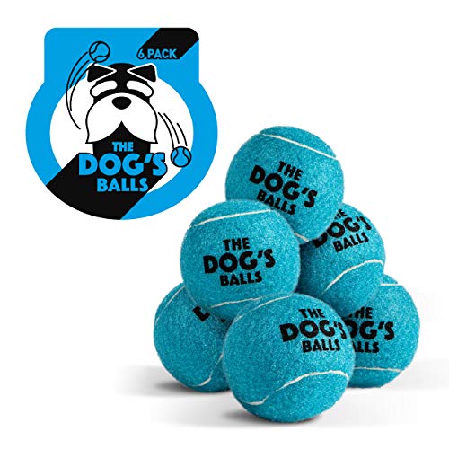 The Dog's Balls, Hundetennisbälle, 6 Stück, Blau, Hundespielzeug, starker Hund & Welpen-Tennisball von The Dog's Balls