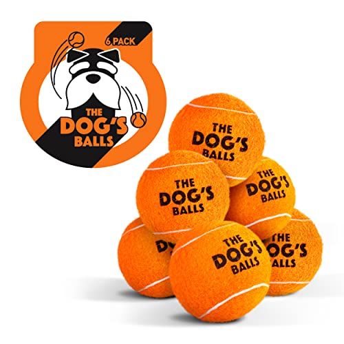 The Dog's Balls, Tennisbälle für Hunde, 6er-Pack, Orange, Hundespielzeug, starker Hund und Welpen, Tennisball von The Dog's Balls
