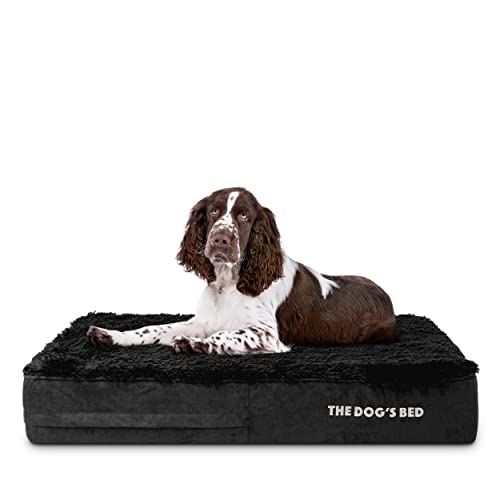 The Dog's Bed Orthopädisches Hundebett, großes schwarzes Fell, wasserdichtes Memory-Schaum-Hundebett von The Dog's Balls