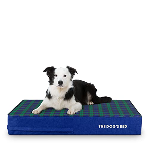 The Dog's Bed Orthopädisches Hundebett Große schwarze Uhr Tartan, Wasserdicht Memory Foam Hundebett von The Dog's Balls