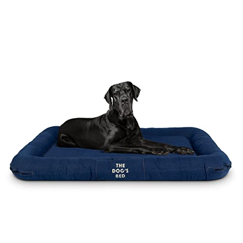 The Dog's Bed Utility-Hundebett, wasserdicht, wendbar, XXL, Blau, Denim, 135 x 95 cm, robuster YKK-Reißverschluss, waschbarer, langlebiger Bezug von The Dog's Balls