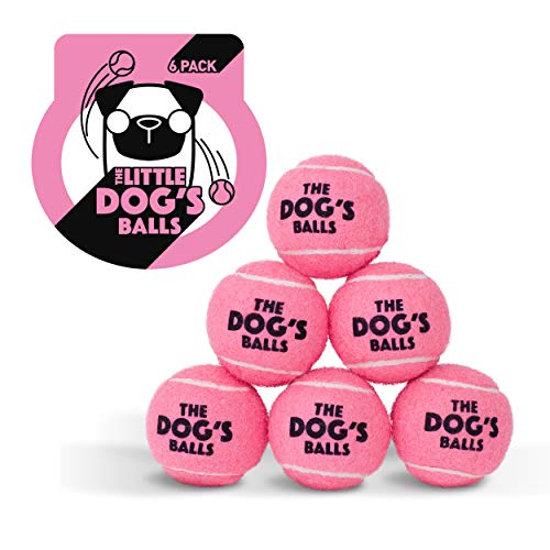 The Little Dog's Bälle, Hunde-Tennisbälle, klein, Pink, 6 Stück von The Dog's Balls